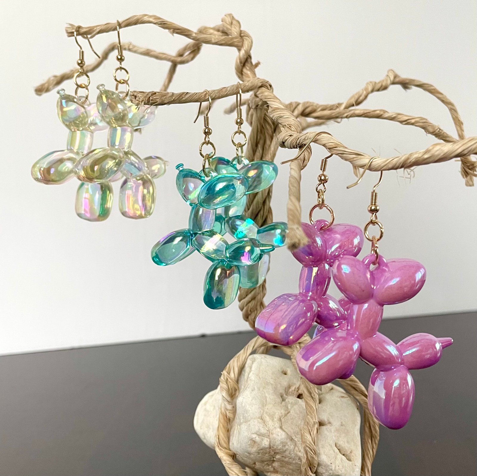 balloon dog earrings